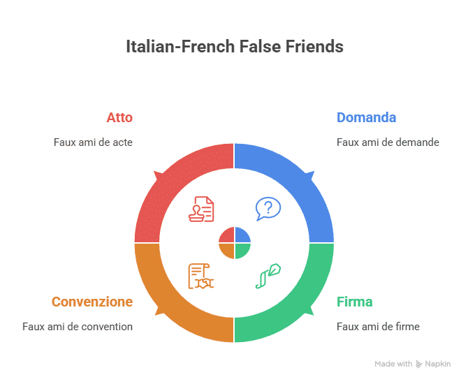 Terme italienFaux ami françaisTraduction correcte - visual selection