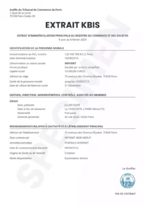 traduction assermenté kbis