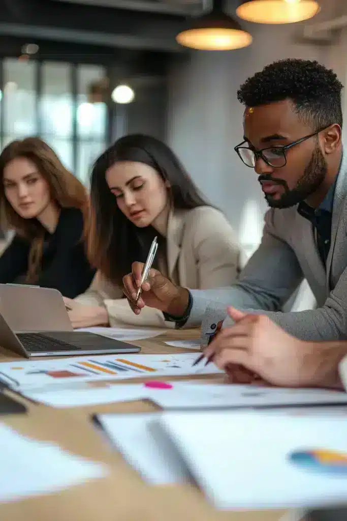 Traducteurs en plein travail