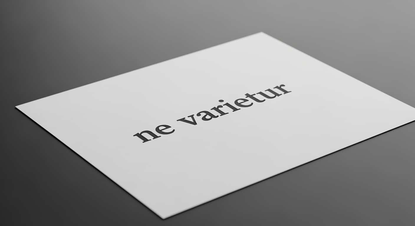 ne varietur écrit sur une page