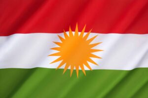 Drapeau du Kurdistan, terre des Kurdes