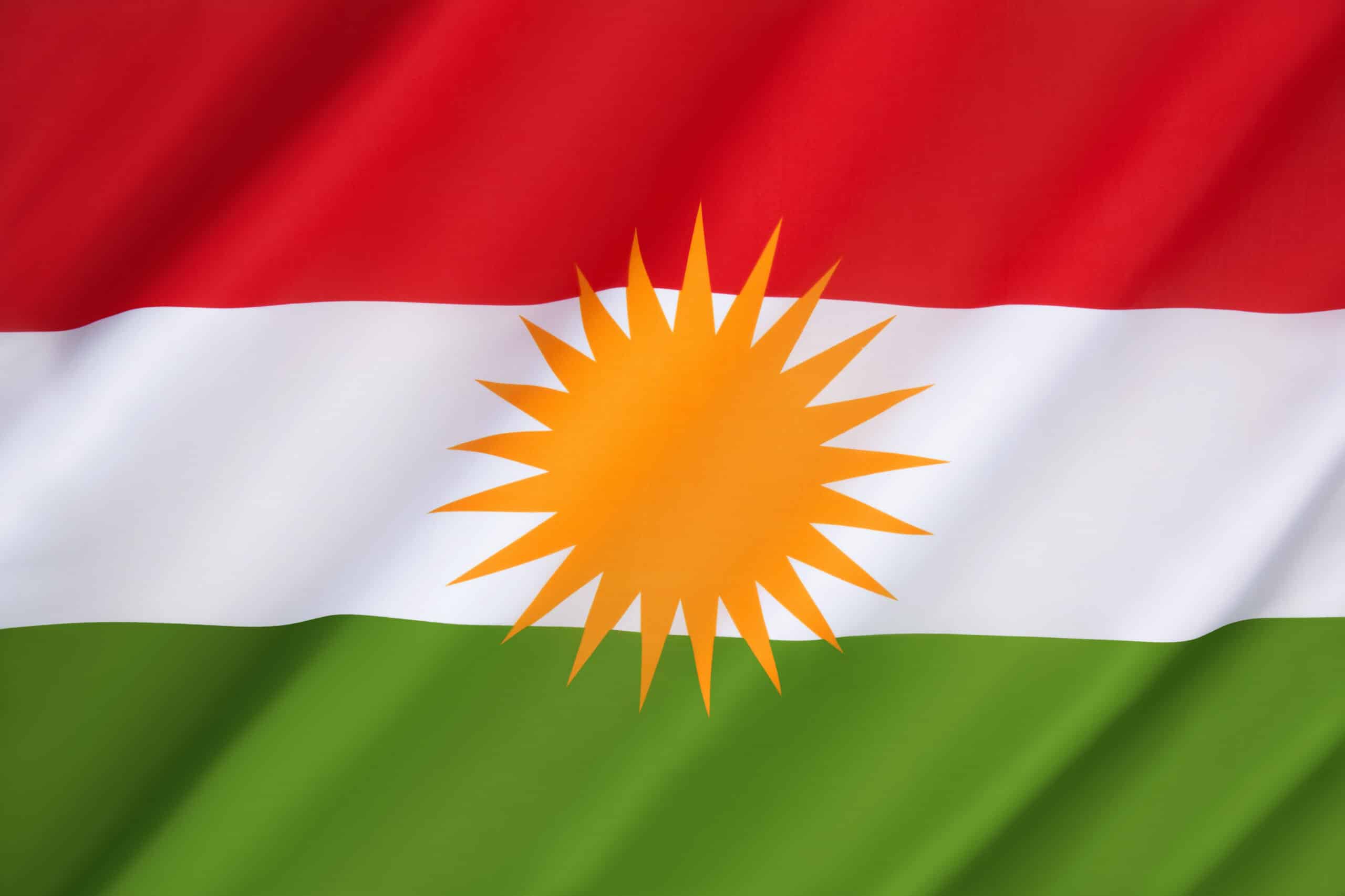 Drapeau du Kurdistan, terre des Kurdes