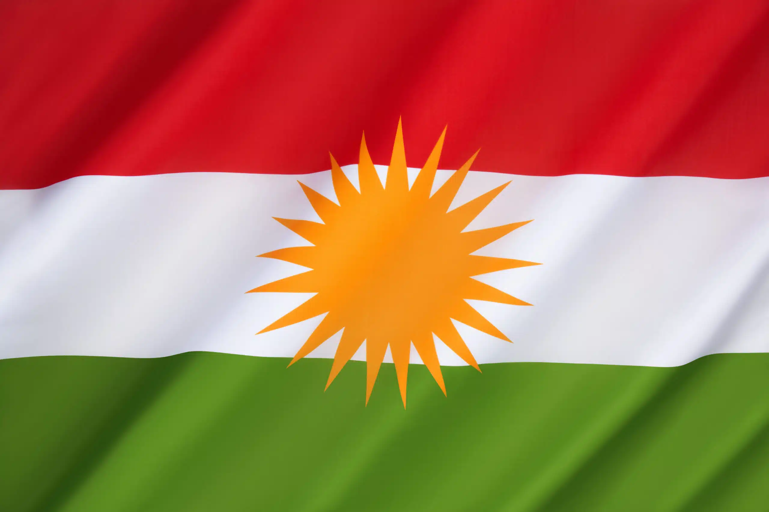 Drapeau du Kurdistan, terre des Kurdes