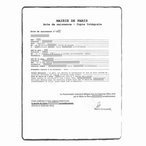 traduction assermentée acte de naissance