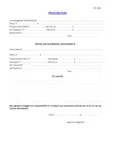 traduction assermentée de procuration