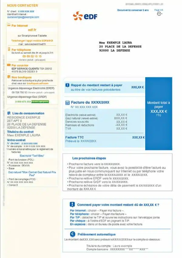 traduction assermentée de facture