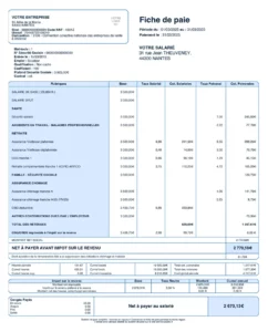 traduction assermentée fiche de paie