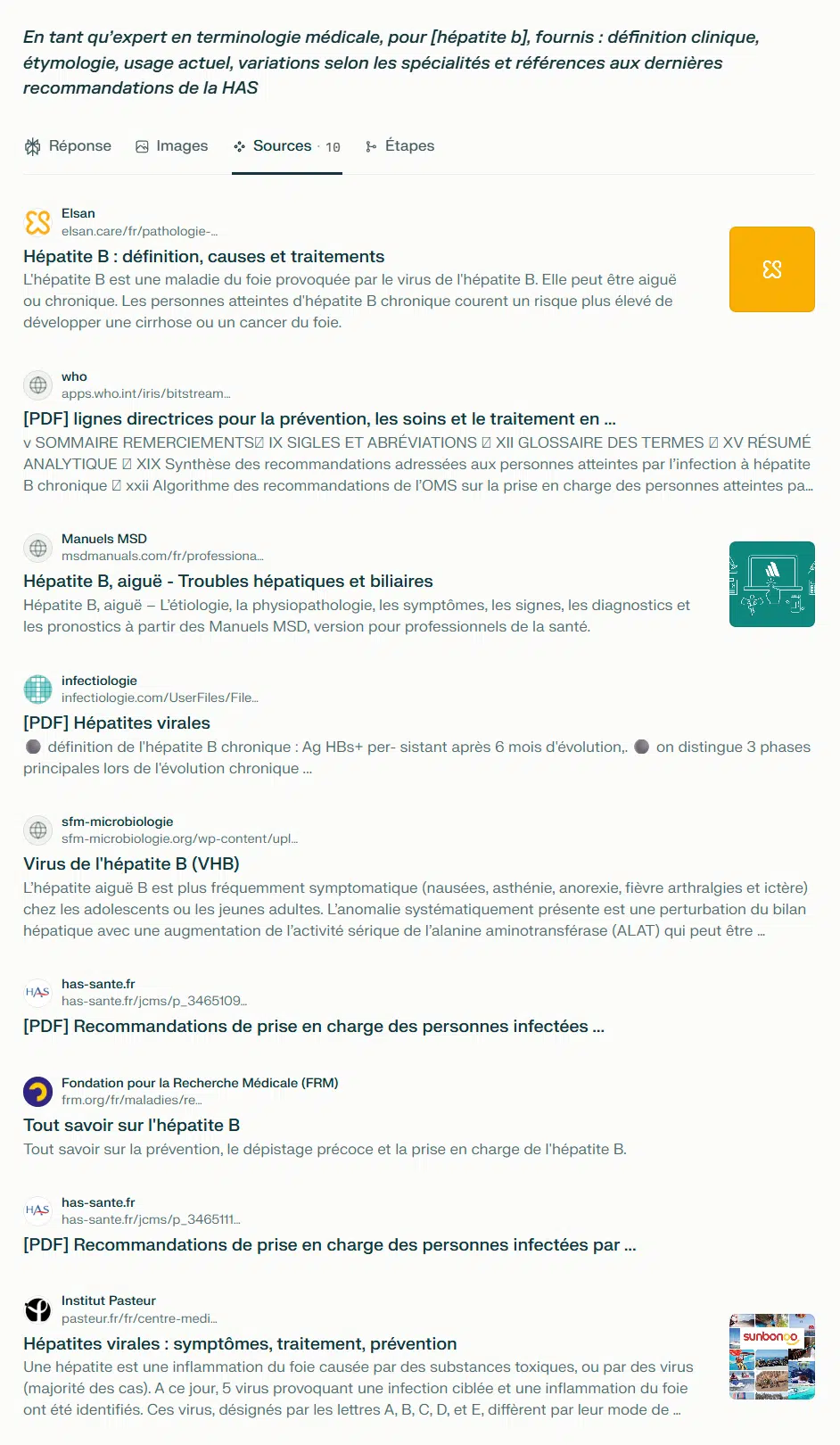recherche terminologique perplexity ia sources