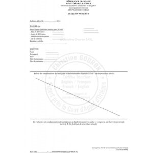 traduction assermentée casier judiciaire